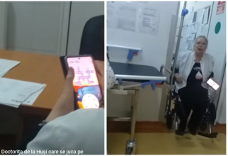 Doctorița din Huși care se juca pe telefon, în loc să consulte pacienții (Sursa foto: captură Youtube)