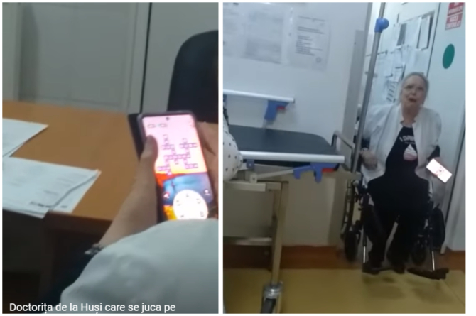 Doctorița din Huși care se juca pe telefon, în loc să consulte pacienții (Sursa foto: captură Youtube)