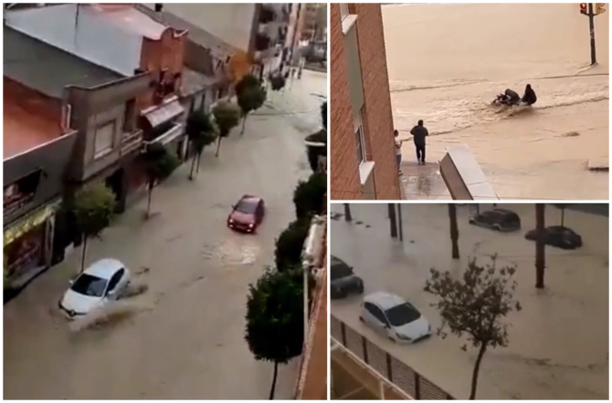 Ploile au făcut ravagii în Spania (Foto: captură Youtube)