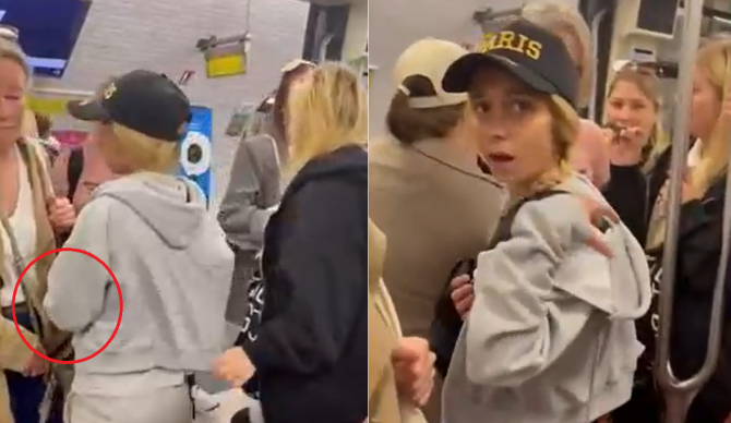 Jaf de buzunare dejucat în metroul din Madrid. O femeie a filmat grupul de românce: „Dacă fură mai puțin de 300 de euro, poliția nu face nimic..” / Foto: Captură video youtube