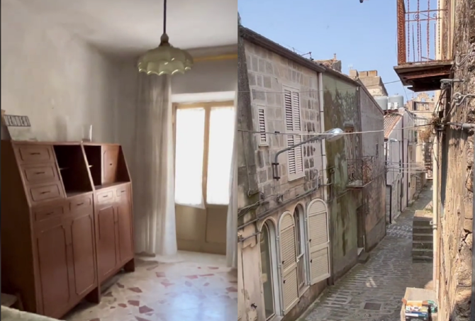 Cum arată o casă cu etaj de 5000 euro în Italia. Lumea se bate să o cumpere în comentarii - VIDEO / Foto: Tiktok