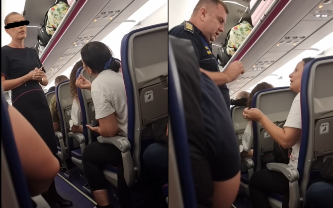 Pasagera româncă evacuată, după ce a amenințat stewardesa / Foto: Facebook