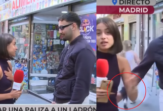 Spania. Român arestat după ce a pipăit în direct un reporter TV din Madrid - VIDEO / Foto: Captură video youtube