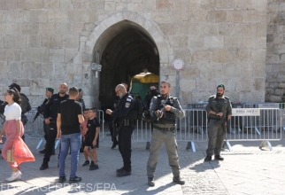Poliția israeliană, în patrulare în orașul Ierusalim (Sursa foto: Agerpres)