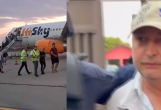 Român, capul mafiei gunoaielor, săltat direct pe aeroport. Foto - captura video Antena3