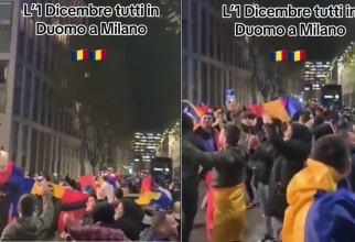 Sute de români de 1 Decembrie în centru la Milano. Video viral / Foto: Tiktok