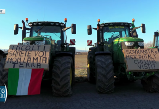 Fermierii protestează și în Italia: peste 100 de tractoare au blocat ieșirea de pe autostrada A1 spre Roma / Foto: Captura Youtube