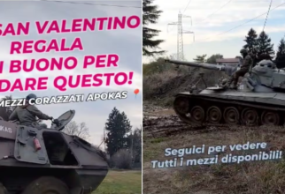 Captură din clipul postat de parcul din Italia pe rețelele de socializare