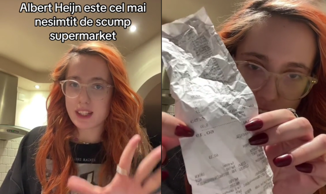 Ce poți să cumperi în Olanda cu 60 de euro. O româncă, mirată de ce a putut pune în coș: „Nu am vorbit tot drumul, am fost șocați“ / Foto: TikTok