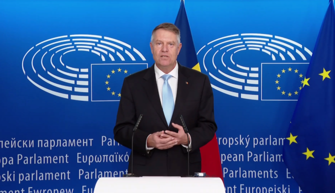 Klaus Iohannis va reafirma poziţia României de susţinere a Ucrainei la reuniunea de la Paris / (Foto: captură video)