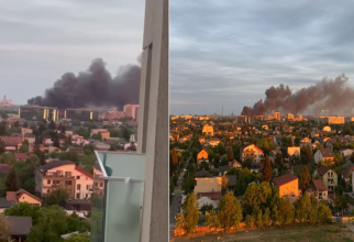 Încă un incendiu a izbucnit luni în capitală. Depoul STB din Bucurestii Noi a luat foc