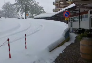 Zăpadă în Prato Nevoso, în luna aprilie (Foto: Youtube)