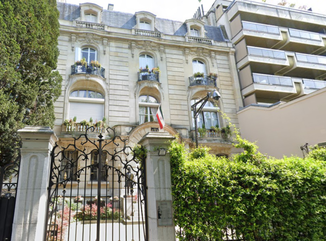 Consulatul iranian la Paris (Foto: captura Google Maps)